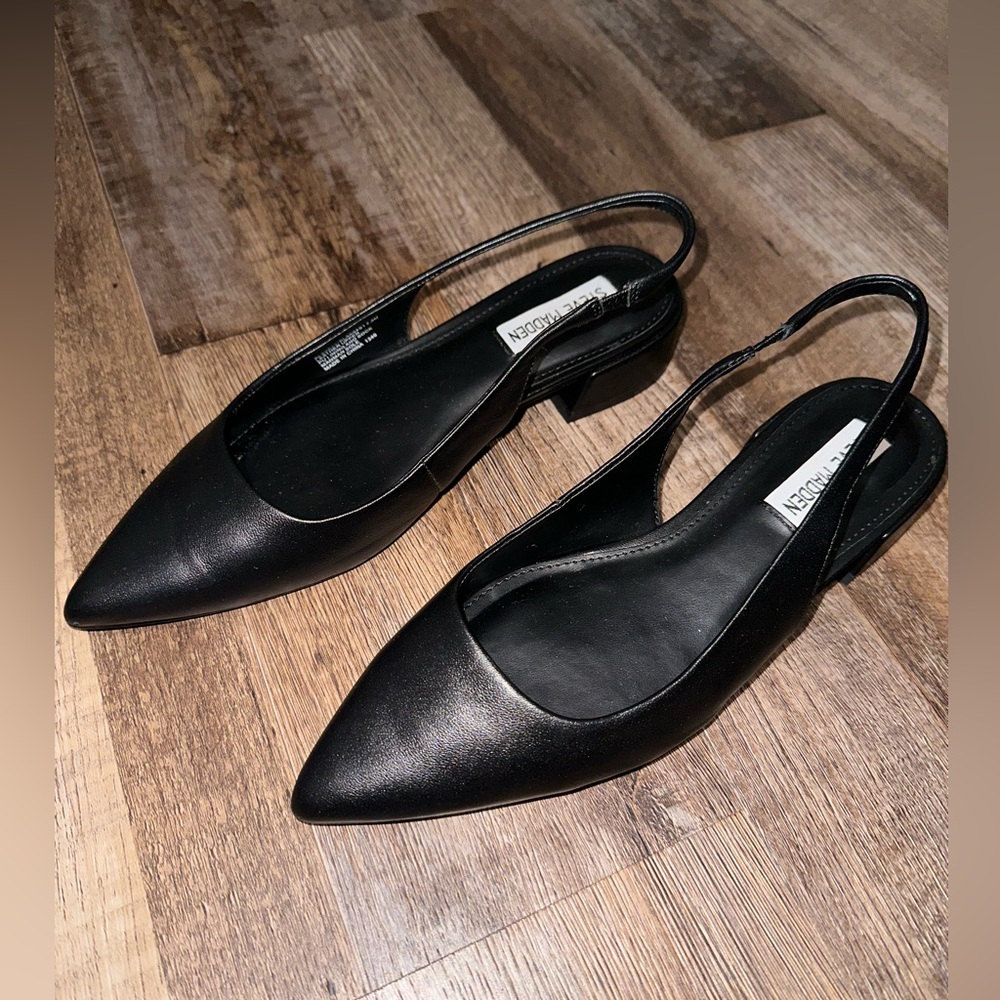 Steve Madden Blakely pointed toe sling back shoe black